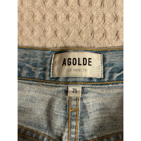 Agolde Jamie High Rise Cutoff Distressed Denim Shorts, 25 - Picture 3 of 5